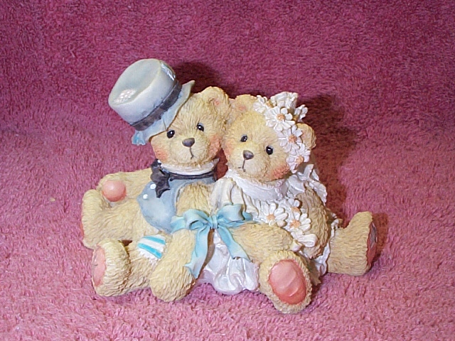 Rare Enesco Cherished Teddies Complete Set Spice Village spice jars rack